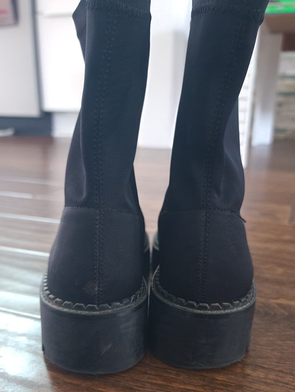 Zara Trafaluc patent cap toe ankle sock booties in black - Picture 4 of 6